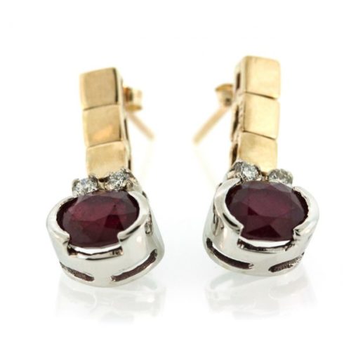 Ruby Gold Earrings - Le Vount Jewelry